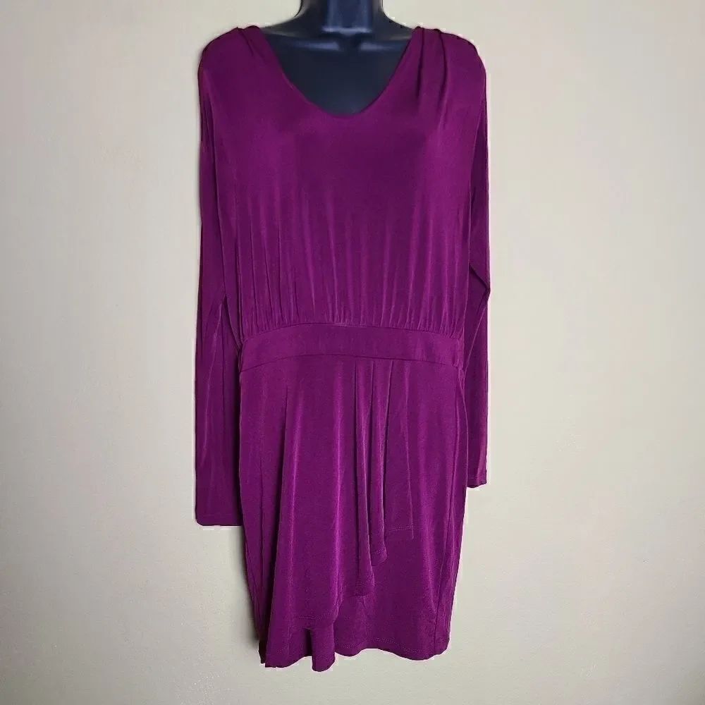BCBGenerationโPurpleโLongโSleeveย Dress